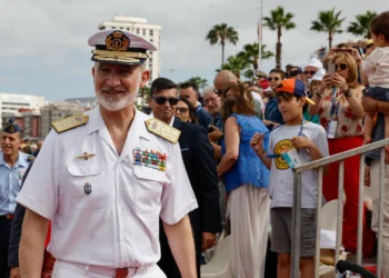 La bahía de Las Palmas de Gran Canaria, núcleo de la labor de las Fuerzas Armadas ante miles de personas
