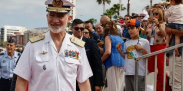 La bahía de Las Palmas de Gran Canaria, núcleo de la labor de las Fuerzas Armadas ante miles de personas