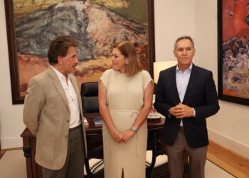 Un momento durante la visita