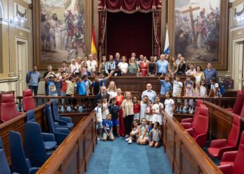 Un momento durante la visita