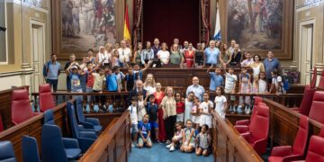 Un momento durante la visita