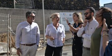Esther Monzón visita las obras de ampliación del Hospital Nuestra Señora de los Reyes
