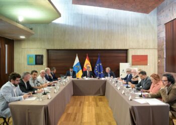 Manuel Domínguez preside la primera reunión de la Comisión de trabajo de la productividad en Canarias