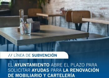 Cartel línea de subvención renovación de mobiliario
