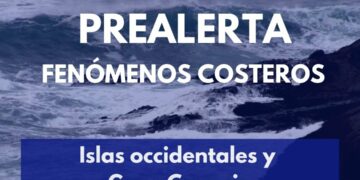El Gobierno de Canarias actualiza la prealerta por fenómenos costeros en las islas occidentales y Gran Canaria