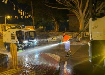 Dispositivo de limpieza de las Fiestas de San Lorenzo