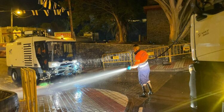 Dispositivo de limpieza de las Fiestas de San Lorenzo