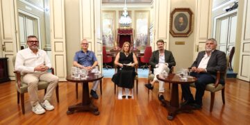 Un momento durante la grabación