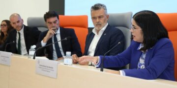 Carolina Darias, alcaldesa de Las Palmas de Gran Canaria, en el acto del 45 aniversario de la FEMP