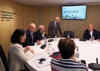 Darias mantiene un encuentro con la Confederación Canaria de Empresarios para seguir impulsando la colaboración público-privada (1)