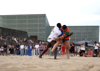 La lucha canaria, protagonista de una exhibición sin precedentes en el Festival de San Sebastián