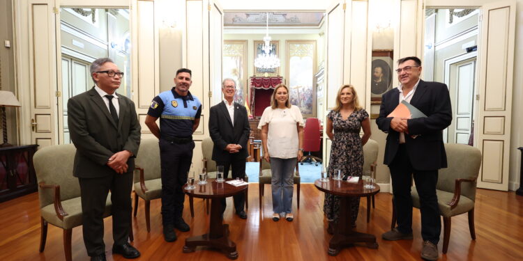 Un momento durante la grabación del videopodcast