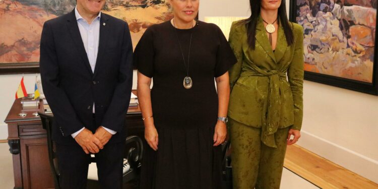 Un momento durante la visita