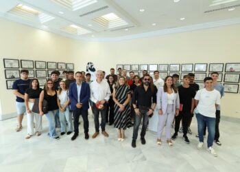 Un momento durante el acto