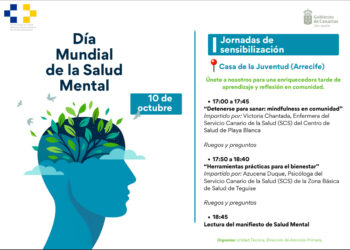 Los centros de salud de Lanzarote conmemoran el Día de la Salud Mental con una jornada de sensibilización