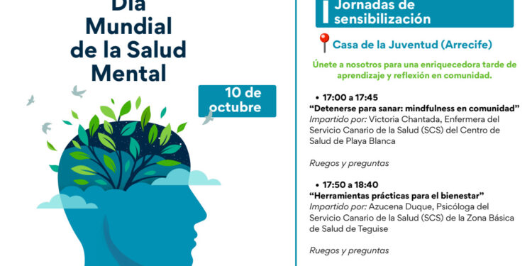 Los centros de salud de Lanzarote conmemoran el Día de la Salud Mental con una jornada de sensibilización