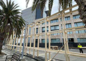 Construcción del pabellón 'De Roca Madre'