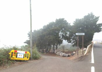 Entrada al pago de Verdejo, en las medianías guienses