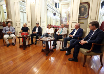 Un momento durante la grabación