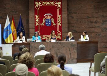 Un momento durante el acto