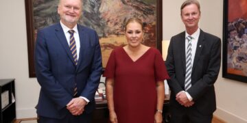 Un momento durante la visita