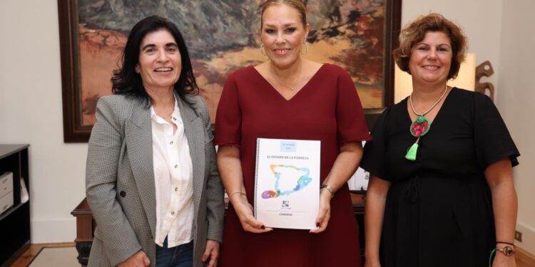 Un momento durante la entrega del informe