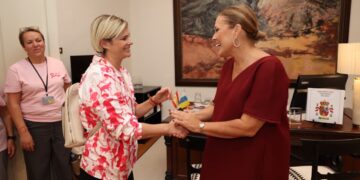 Un momento durante la visita