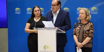 Un momento durante el acto