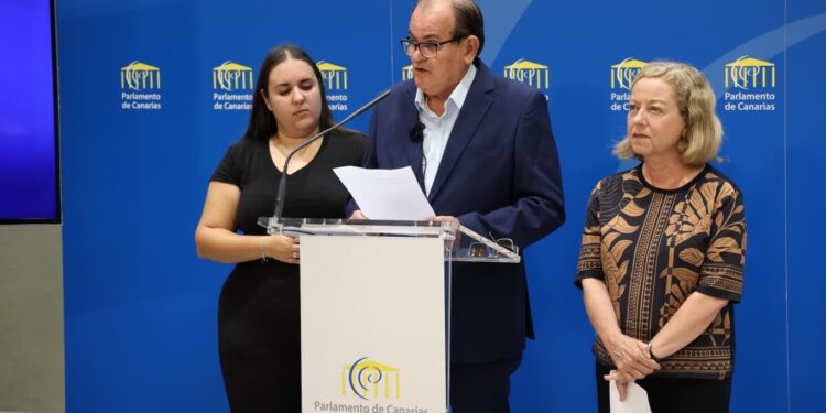 Un momento durante el acto