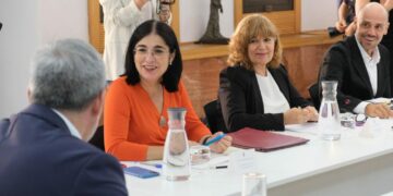 La alcaldesa, Carolina Darias, en el Consejo de Capitalidad