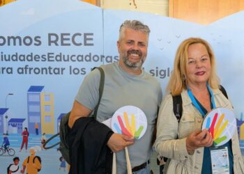La concejala de Educación, Nina Santana, en el encuentro de Ciudades Educadoras