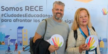 La concejala de Educación, Nina Santana, en el encuentro de Ciudades Educadoras