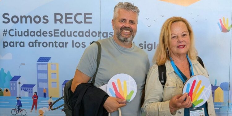 La concejala de Educación, Nina Santana, en el encuentro de Ciudades Educadoras