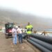 Los concejales de Vías y Obras, Juan Jiménez, y Urbanismo, José Manuel Santana, durante la visita hoy a San Felipe