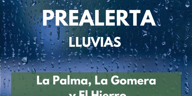 El Gobierno de Canarias declara la situación de prealerta por lluvia en La Palma, La Gomera y El Hierro