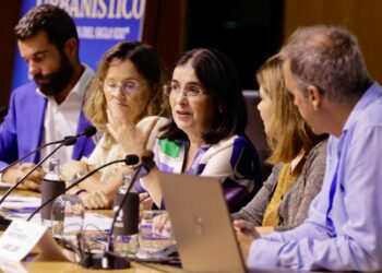 La alcaldesa, Carolina Darias, durante la inauguración del XV Congreso Canario de Derecho Urbanístico ‘Ciudades del siglo XXI’