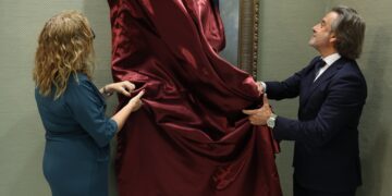 Un momento durante el acto