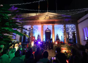 Un momento durante el acto