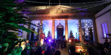 Un momento durante el acto