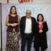 La alcaldesa, Carolina Darias, la concejala de Juventud, Carla Campoamor, y el presidente de la Asociación y Fundación Pequeño Valiente, José Juan Jerez Castro