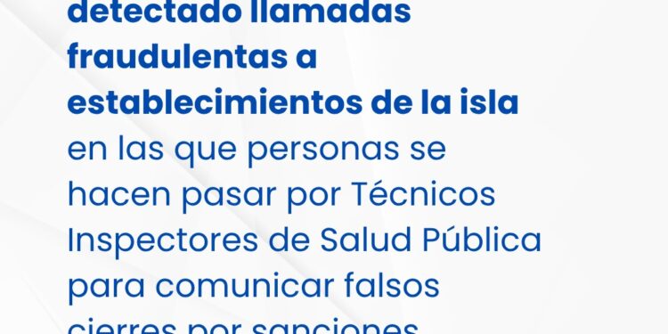 Sanidad desmiente llamadas telefónicas a establecimientos de La Palma en nombre de inspectores de Salud Pública