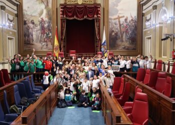 Un momento durante el pleno infantil