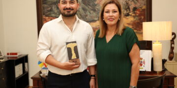 Un momento de la visita