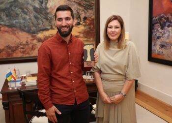 Un momento durante la visita