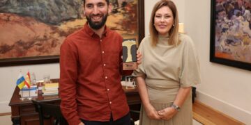 Un momento durante la visita