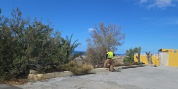 Limpieza en uno de los barrios