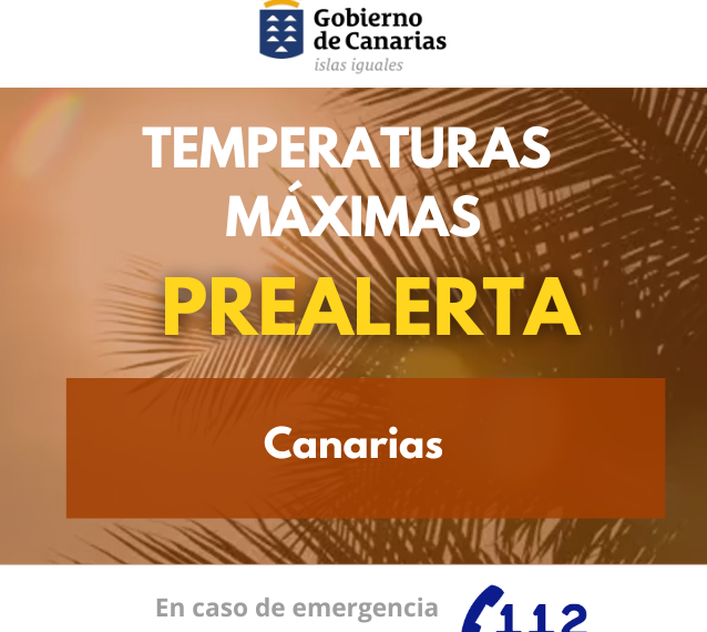 El Gobierno de Canarias declara la situación de prealerta por temperaturas máximas en todo el archipiélago