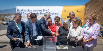 El Gobierno de Canarias coloca la primera piedra para culminar la fase II de la TF-5 entre Ofra y El Chorrillo