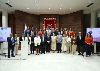 Un momento durante el acto