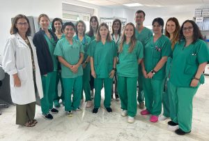 Equipo del laboratorio de Microbiología